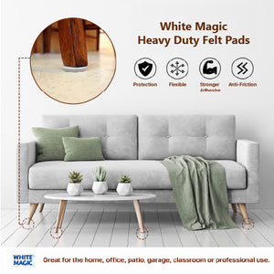 White Magic Heavy Duty Felt Pads - 48 pcs