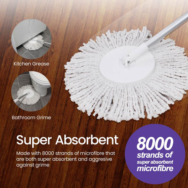 White Magic Turbo Spin Mop Complete Set