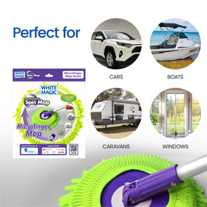 White Magic Turbo Spin Mop Complete Set