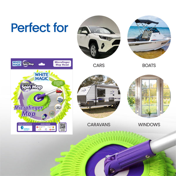 White Magic Turbo Spin Mop Complete Set