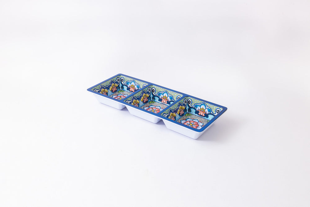 3 Section Taco Tray (Blue)