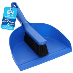 White Magic Recycled Plastic Dustpan and Brush Set