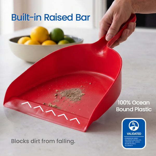 White Magic Recycled Plastic Dustpan and Brush Set