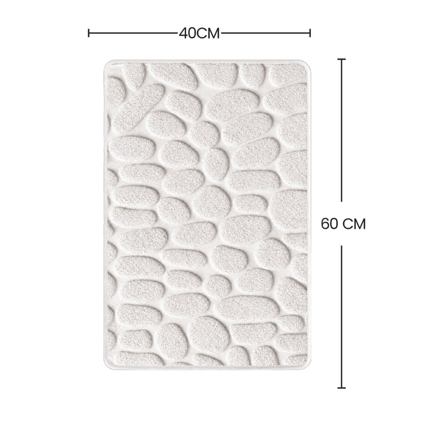 White Magic Non Slip Shower Mat River Stone - Regular