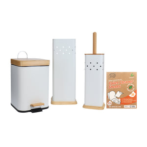 Eco Basics Square 3 in 1 Bathroom Set - with cleaning sheets