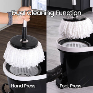 White Magic Spin Mop Duo - With 20 pcs Cleaning Sheets