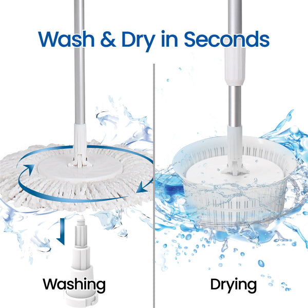 White Magic Turbo Spin Mop Complete Set