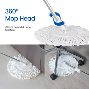 White Magic Turbo Spin Mop Complete Set