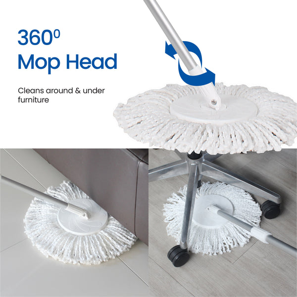 White Magic Turbo Spin Mop Complete Set