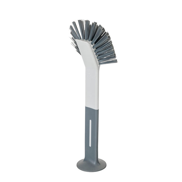 Vigar Standing Oval Grey Dish Brush With Suction Cup