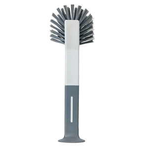 Vigar Standing Oval Grey Dish Brush With Suction Cup