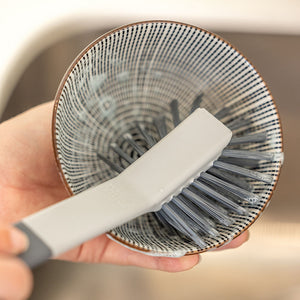 Vigar Standing Oval Grey Dish Brush With Suction Cup
