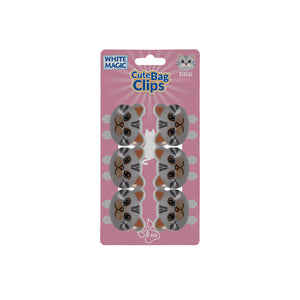 White Magic Cute Bag Clips-Bengal Cat 6 Pack