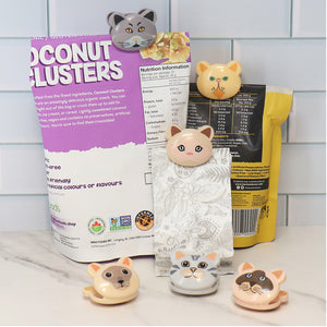 White Magic Cute Bag Clips-British Shorthair Cat 6 Pack