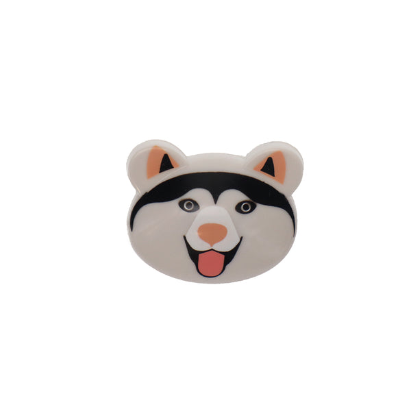 White Magic Cute Bag Clips-Siberian Husky Dog 6 Pack
