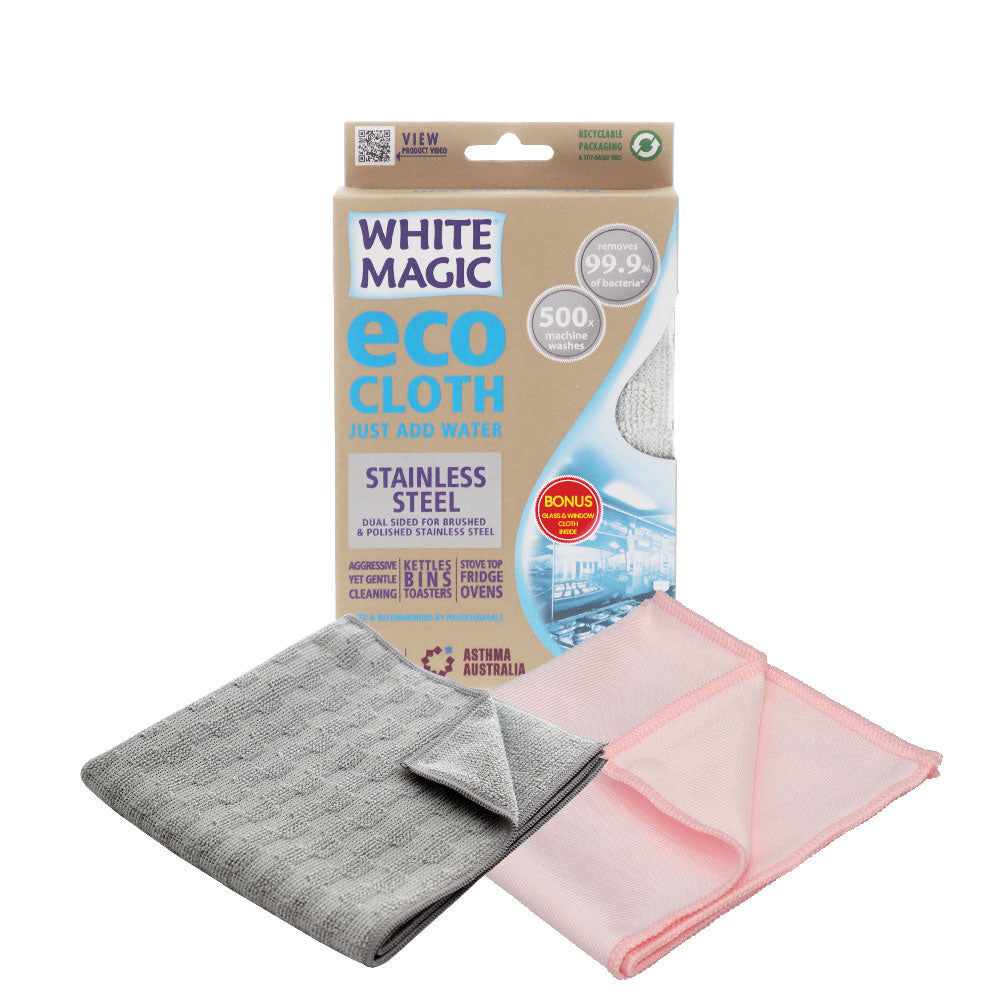 Eco Cloth Stainless Steel - With Bouns Glass/Window Cloth