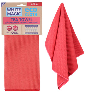 Tea Towel Single Coral