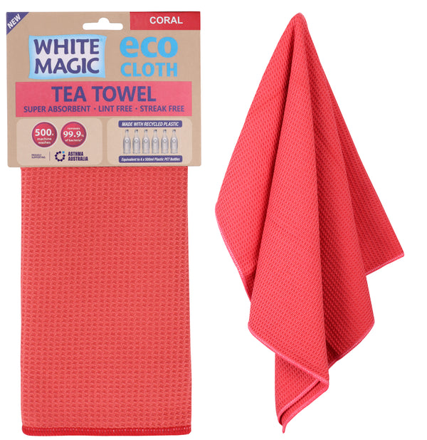 Tea Towel Single Coral