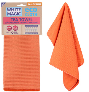 Tea Towel Single Tangerine