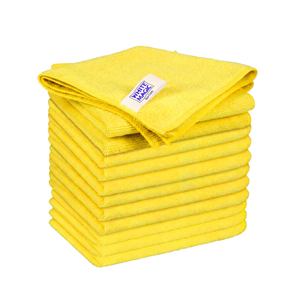 White Magic Eco Cloth Recycled General Purpose Microfibre Cleaning Cloth 12 Pack
