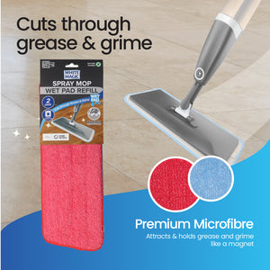 White Magic Spray Mop Wet Pad Refills - 2 pack