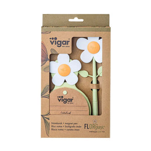 Florganic Pen with Magnet + Notebook with Suction Set