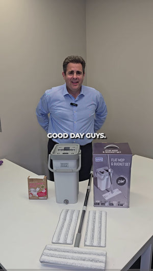 White Magic Flat Mop & Bucket Set